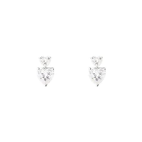 Stroili Claire 9Kt White Gold women's heart earrings 1429362 with white zircon von Stroili Oro