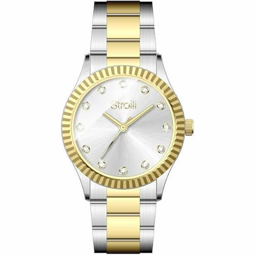 Stroili Positano Women's time-only Watch in Two-Tone Steel and Gold with Crystals 1688943 von Stroili Oro