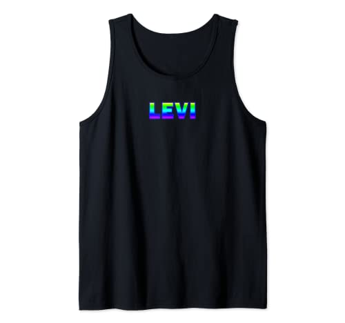Levi Name für Jungen Herren Starke Buchstaben Tank Top von Strong Boys Men Levi