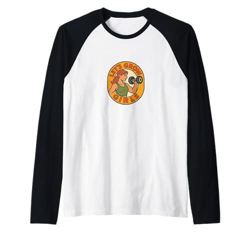 Let's Grow Girls Weightlifter Zitat Stärke Power Raglan von Strong Spirits Emporiums
