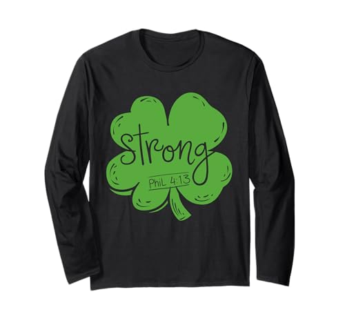 Strong Shamrock St Patricks Day T-Shirt Herren Irish Clover Langarmshirt von Strong St Patrick's Day Irish Shamrock Women Men