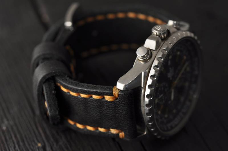 Handgefertigtes Leder Uhrenband Herren 16mm 18mm 20mm 21mm 22mm 24mm 26mm von StrongHorseCraft