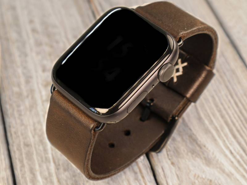 Handgefertigtes Lederarmband Für Apple Watch Band, Armband 45mm 41mm 44mm 40mm, Uhrenarmband Series 7 6 5 4 3 von StrongHorseCraft