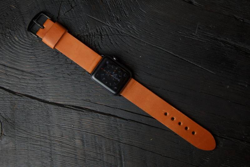 Handgefertigtes Lederarmband Für Apple Watch Band, Armband 45mm 41mm 44mm 40mm, Uhrenarmband Series 7 6 5 4 3 von StrongHorseCraft