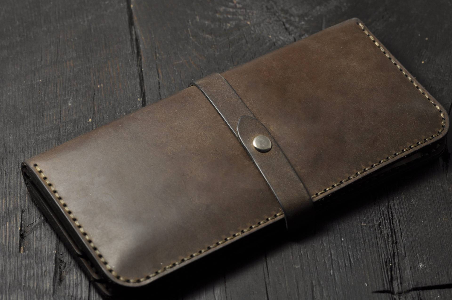 Handgemachte Leder Geldbörse, Herren Portemonnaie, Rindsleder Personalisiert, Traditionelle Geldbörse Tan von StrongHorseCraft