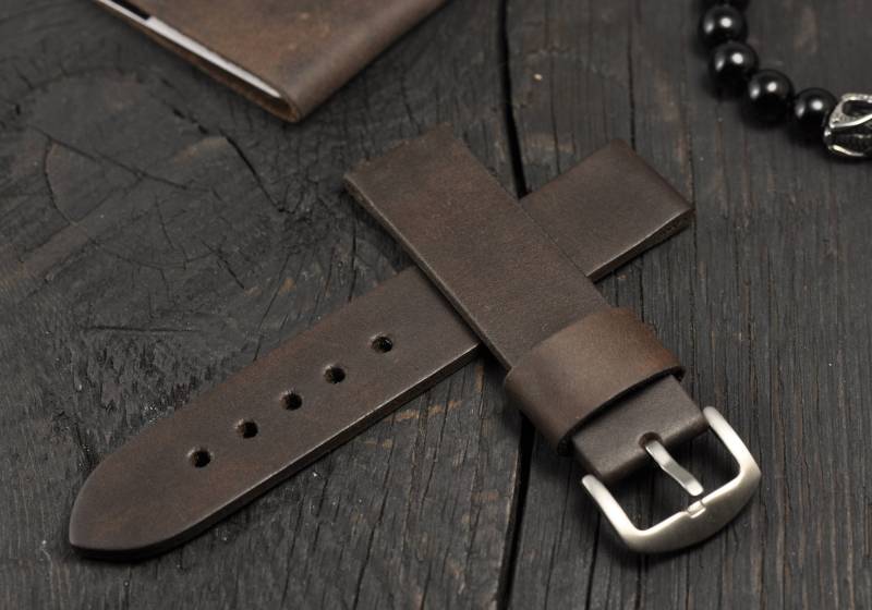 Lederarmband , Uhrenarmband Leder 18 Mm 20 21 22 24 26 Herren Damen Natutal von StrongHorseCraft