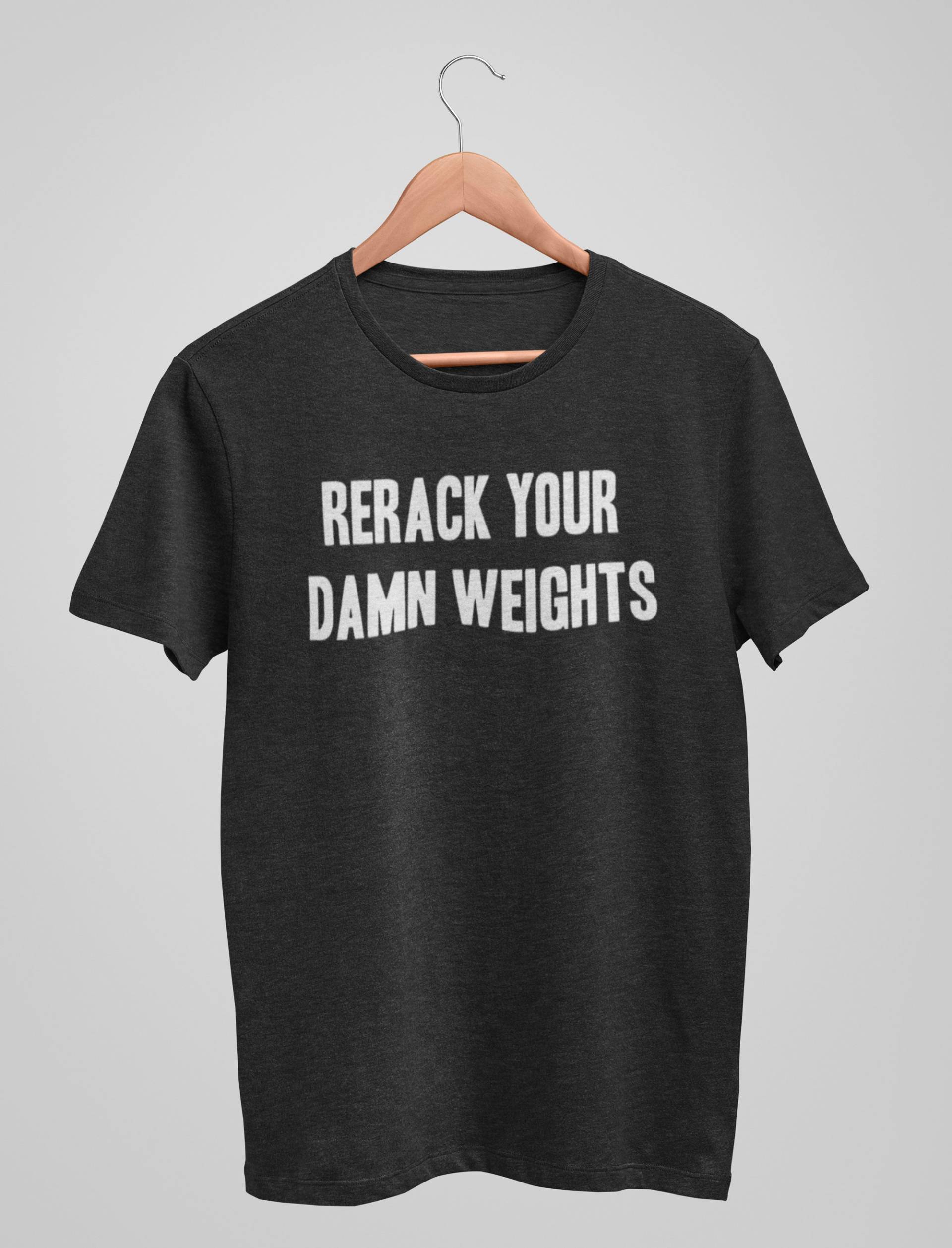 Rerack Your D Mn Gewichte Männer Lustige Gym Shirt Triblend Workout Lässig von StrongNerdGymGear