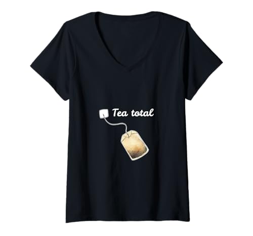 Damen Tea Total/Sober Tea Drinker/Recovery/Nüchternheit Rules T-Shirt mit V-Ausschnitt Damen Tea Total/Sober Tea Drinker/Recovery/Nüchternheit Rules T-Shirt mit V-Ausschnitt von Stronger Sober