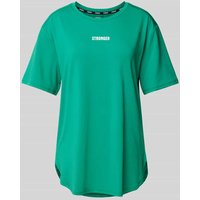 Stronger T-Shirt mit Label-Print in Grass, Größe XS von Stronger