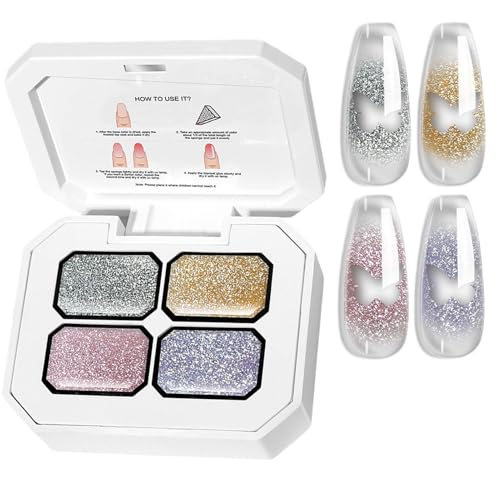 Gelnagellack,4 Farben Nageldesign Gel für Frauen - Kein Waschen Notwendig Für Profis Anfänger Heimsalon von Stronrive