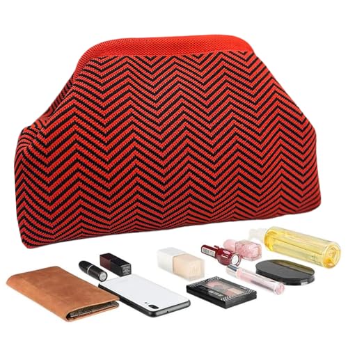 Stronrive Häkel Clutch Handtaschen Für Frauen,Knödeltasche - Leichte Clutch Geldbörse Für Abend Freizeit Hochzeit Reiseaccessoire von Stronrive