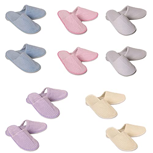 Stronrive Hotelslipper 10 Paar Hotelschlappen Einweg Hausschuhe Waschbar Badeslipper Gästehausschuhe Gastpantoffeln Badeschlappen Einwegschlappen Unisex Schuhe für Hotelreisen von Stronrive