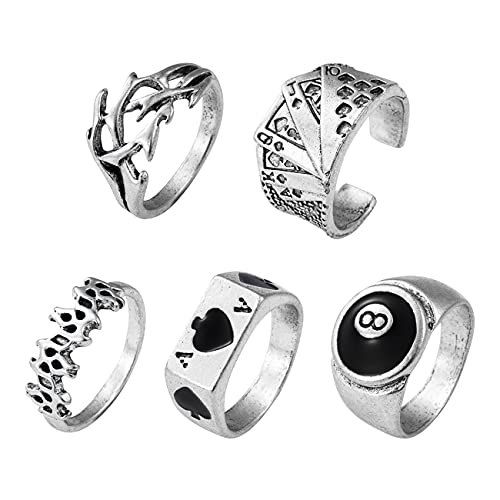Sttiafay 6 Stück Vintage Knuckle Damenringe Personalisierte Silber Schlangenwürfel Joint Ringe Stapelindex Ring Set Schmuck Geschenke Sttiafay 6 Stück Vintage Knuckle Damenringe Personalisierte Silber Schlangenwürfel Joint Ringe Stapelindex Ring Set Schmuck Geschenke von Sttiafay