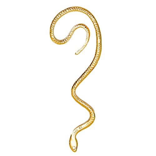 Sttiafay Goldene Schlange Ohrmanschette Cz Cobra Wrap Ohrringe Clip Auf Ohr Nicht Durchbohrt Hypoallergene Ohrringe Persönlichkeit Crawler Ohrringe Schmuck Für Frauen Teenager Mädchen von Sttiafay