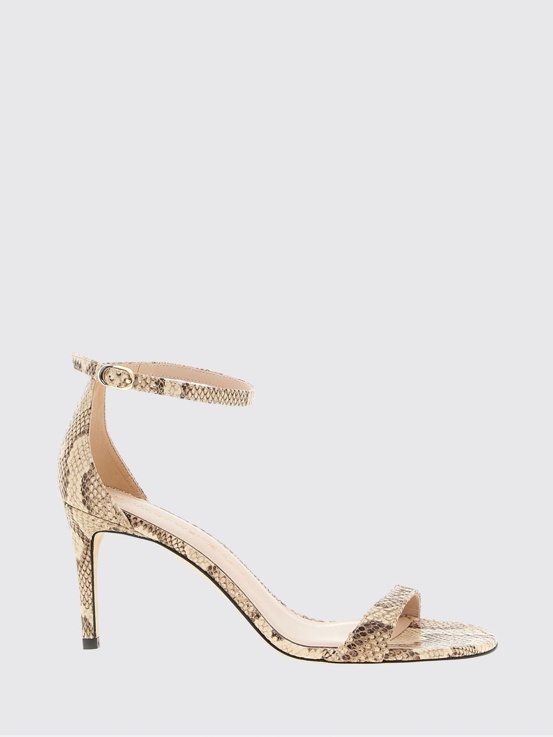 STUART WEITZMAN Ledersandale mit Python-Print von Stuart Weitzman