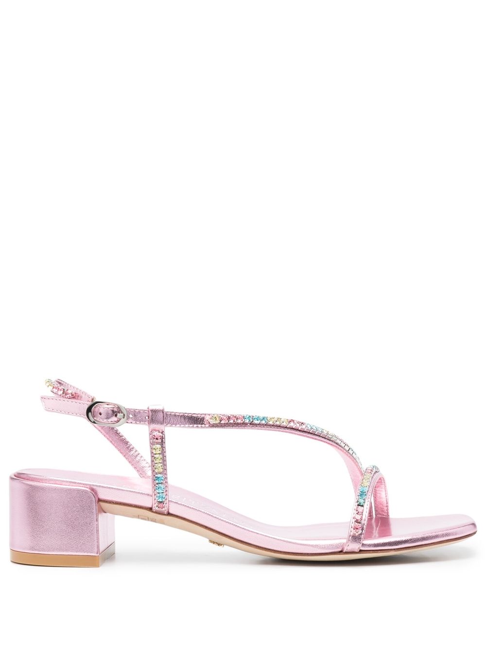 Stuart Weitzman Sandalen mit Strass 45mm - Rosa von Stuart Weitzman