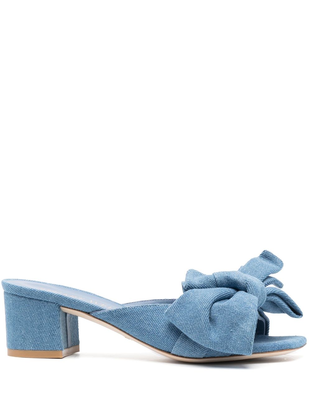 Stuart Weitzman Mules aus Leder 55mm - Blau von Stuart Weitzman