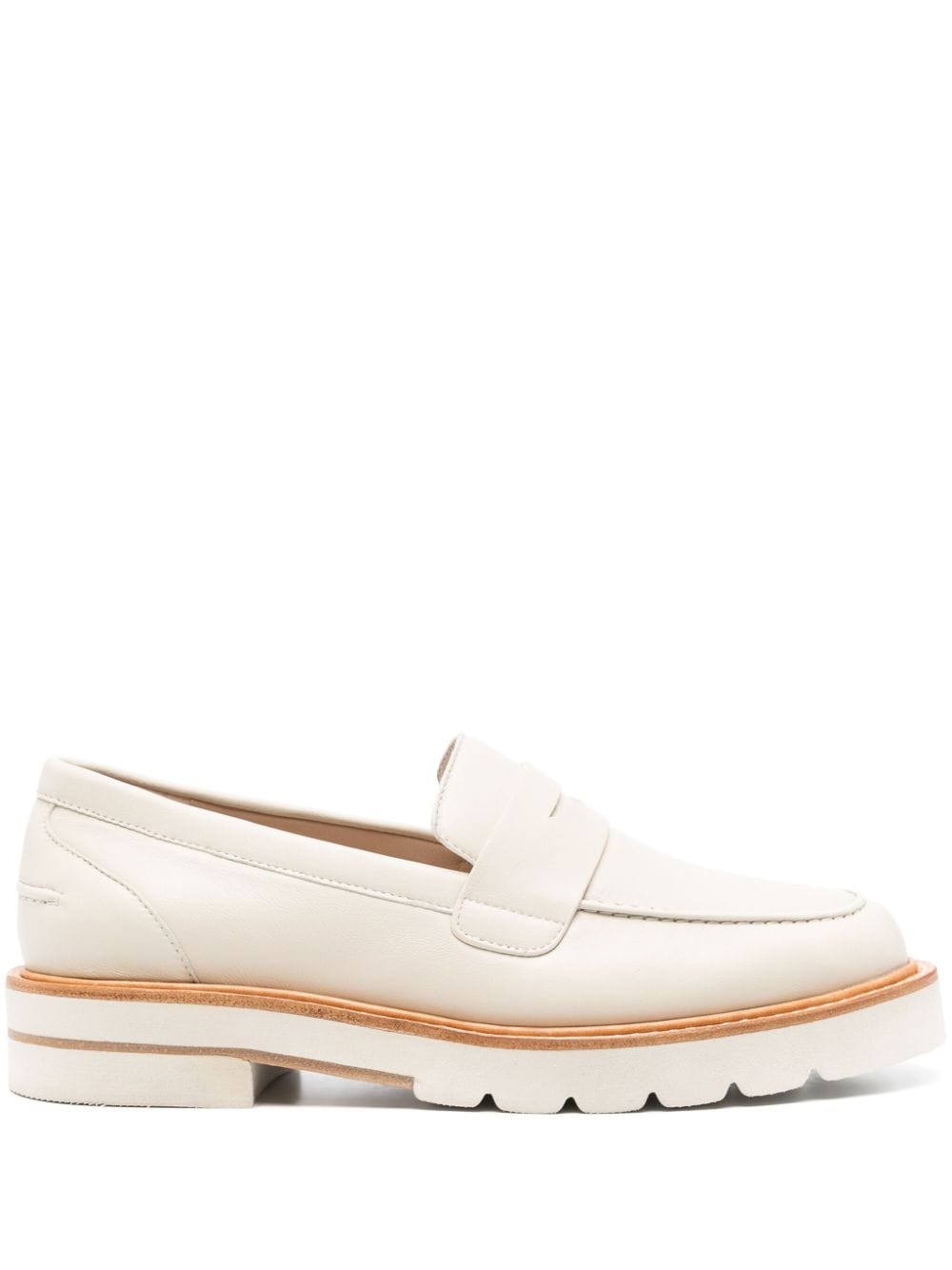 Stuart Weitzman Penny-Loafer aus Leder - Nude von Stuart Weitzman