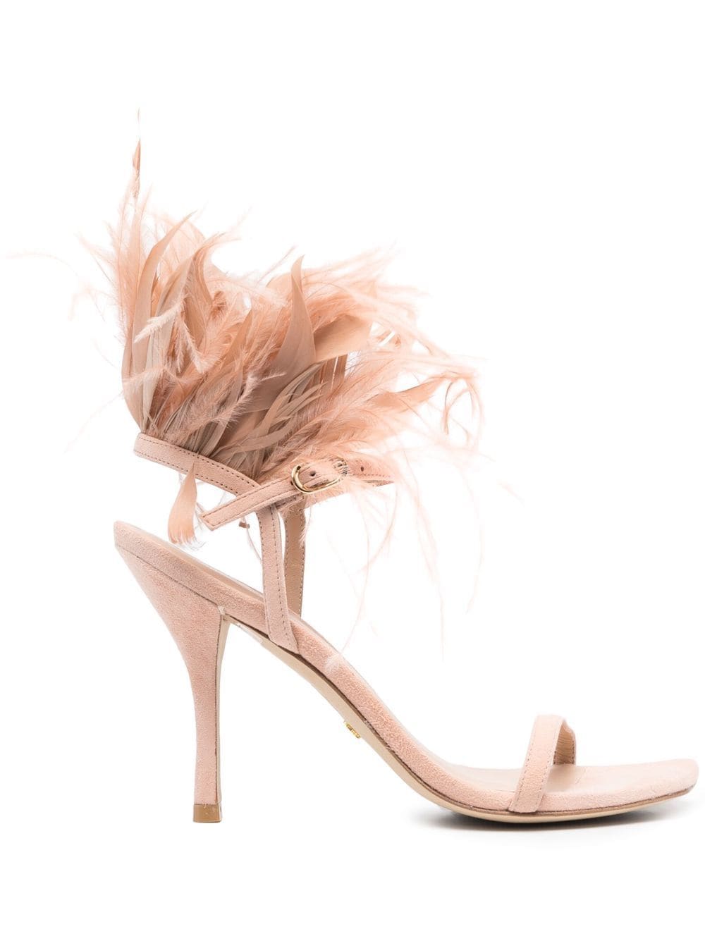 Stuart Weitzman Plume Sandalen mit Federn 100mm - Rosa von Stuart Weitzman