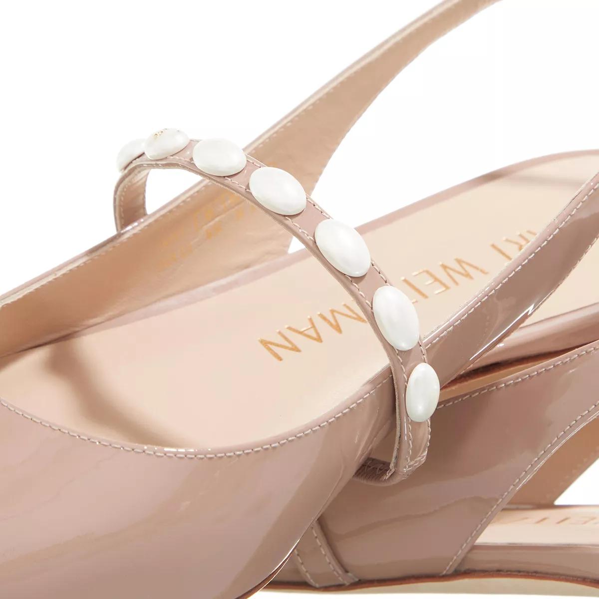 Stuart Weitzman Sandalen & Sandaletten - Emlia Pearlita Slingback Flat - Gr. 40 (EU) - in Beige - für Damen von Stuart Weitzman