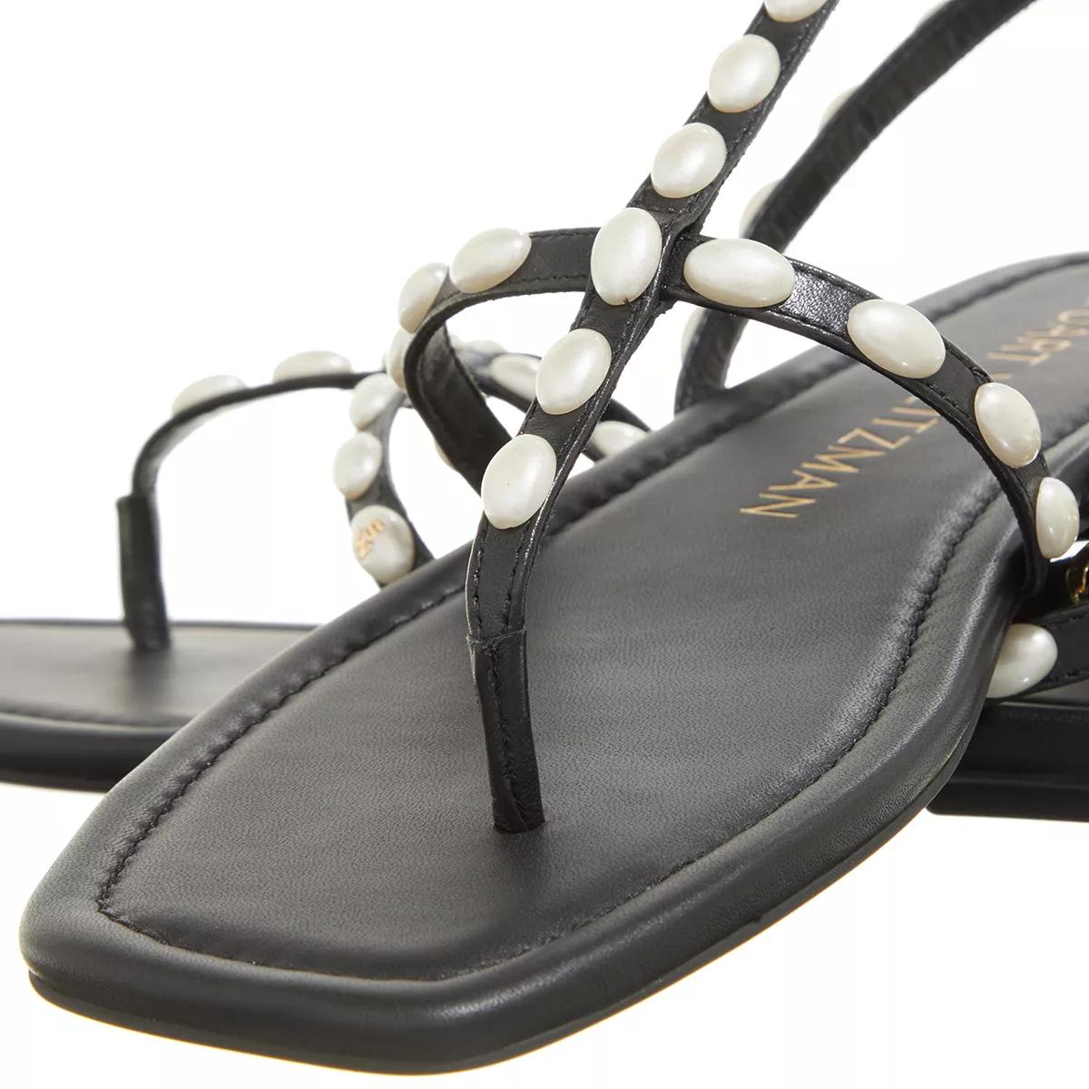 Stuart Weitzman Sandalen & Sandaletten - Pearlita Flat Sandal - Gr. 38 (EU) - in Schwarz - für Damen von Stuart Weitzman