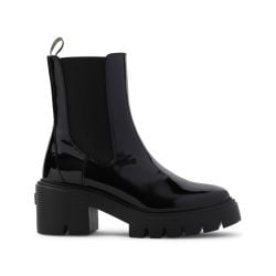 Stuart Weitzman Schwarze Lederstiefeletten - 6cm Absatz von Stuart Weitzman