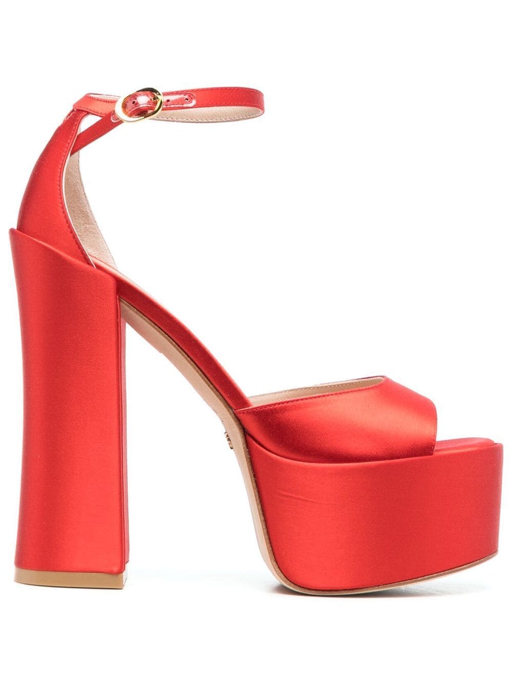 Stuart Weitzman Skyhigh Plateau-Sandalen 145mm - Rot von Stuart Weitzman