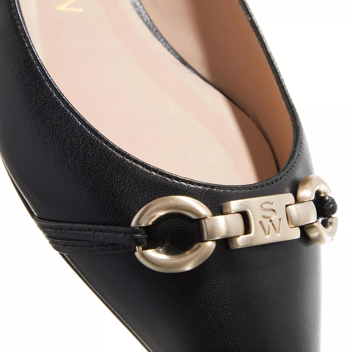 Stuart Weitzman Slipper & Pantoletten - Emilia Sw Signature Flat - Gr. 42 (EU) - in Schwarz - für Damen von Stuart Weitzman