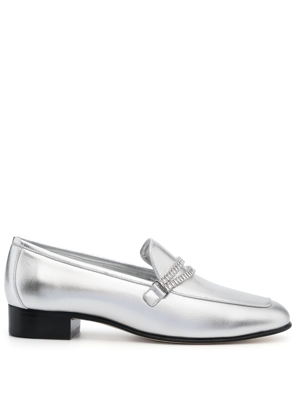 Stuart Weitzman Loafer mit Kristallen - Silber von Stuart Weitzman