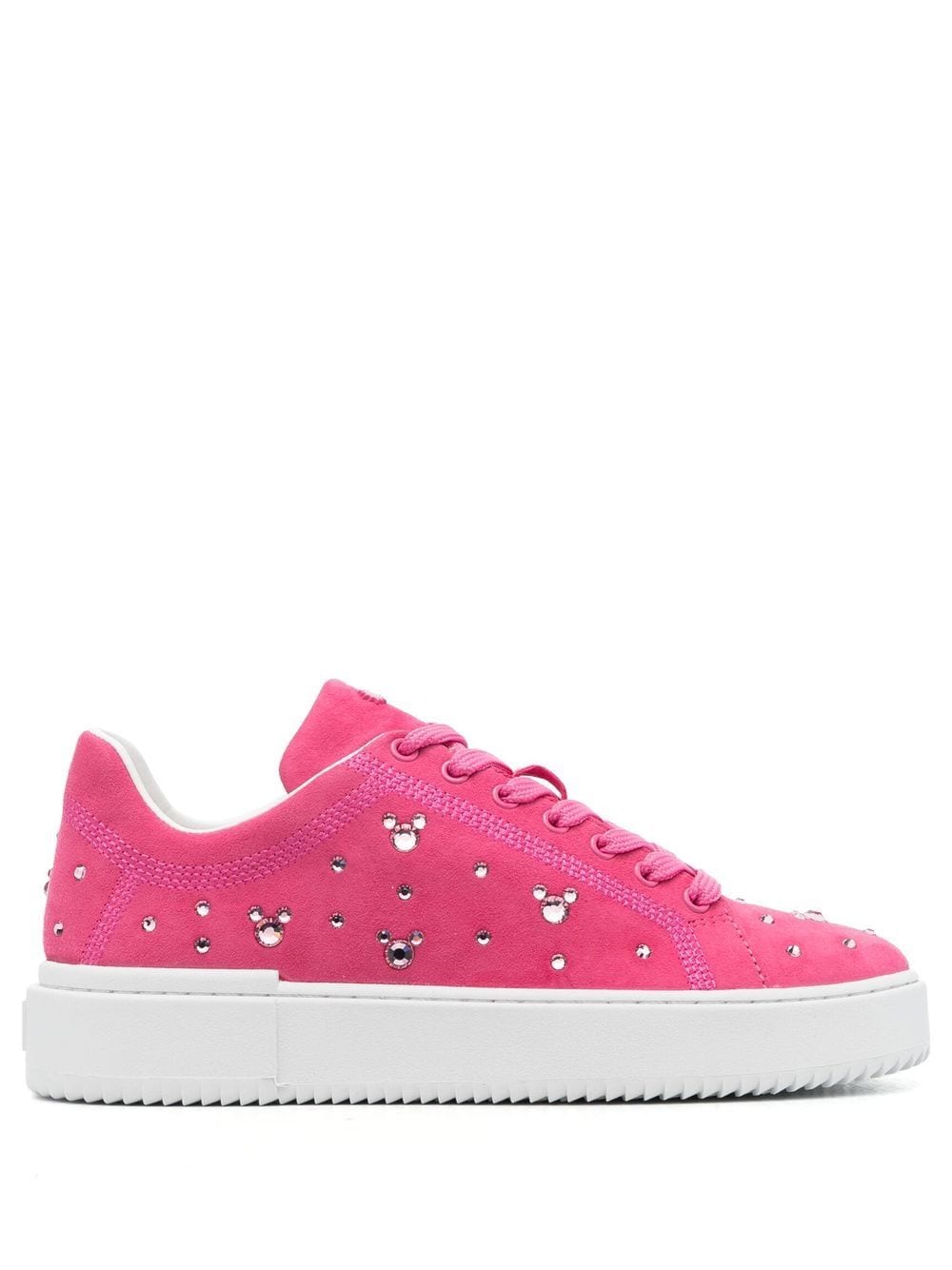 Stuart Weitzman Sneakers aus Wildleder mit Kristallen - Rosa von Stuart Weitzman