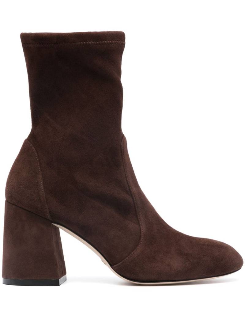 Stuart Weitzman Stiefeletten mit runder Kappe 85mm - Braun von Stuart Weitzman