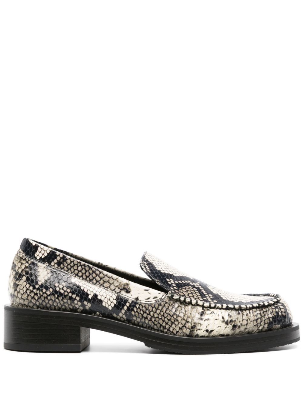 Stuart Weitzman Loafer mit Schlangenleder-Optik - Grau von Stuart Weitzman