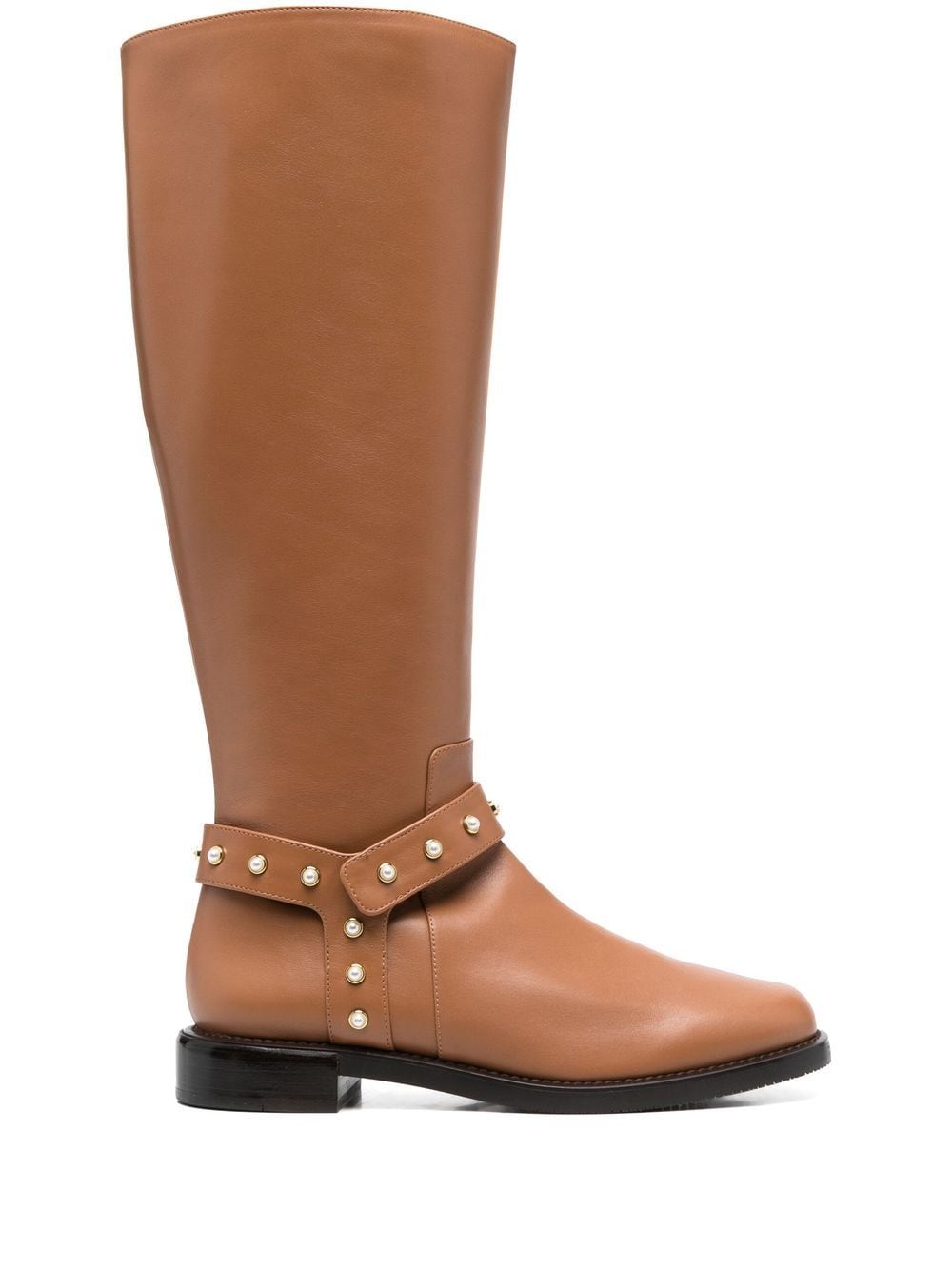 Stuart Weitzman Kniehohe Stiefel mit Nieten - Braun von Stuart Weitzman