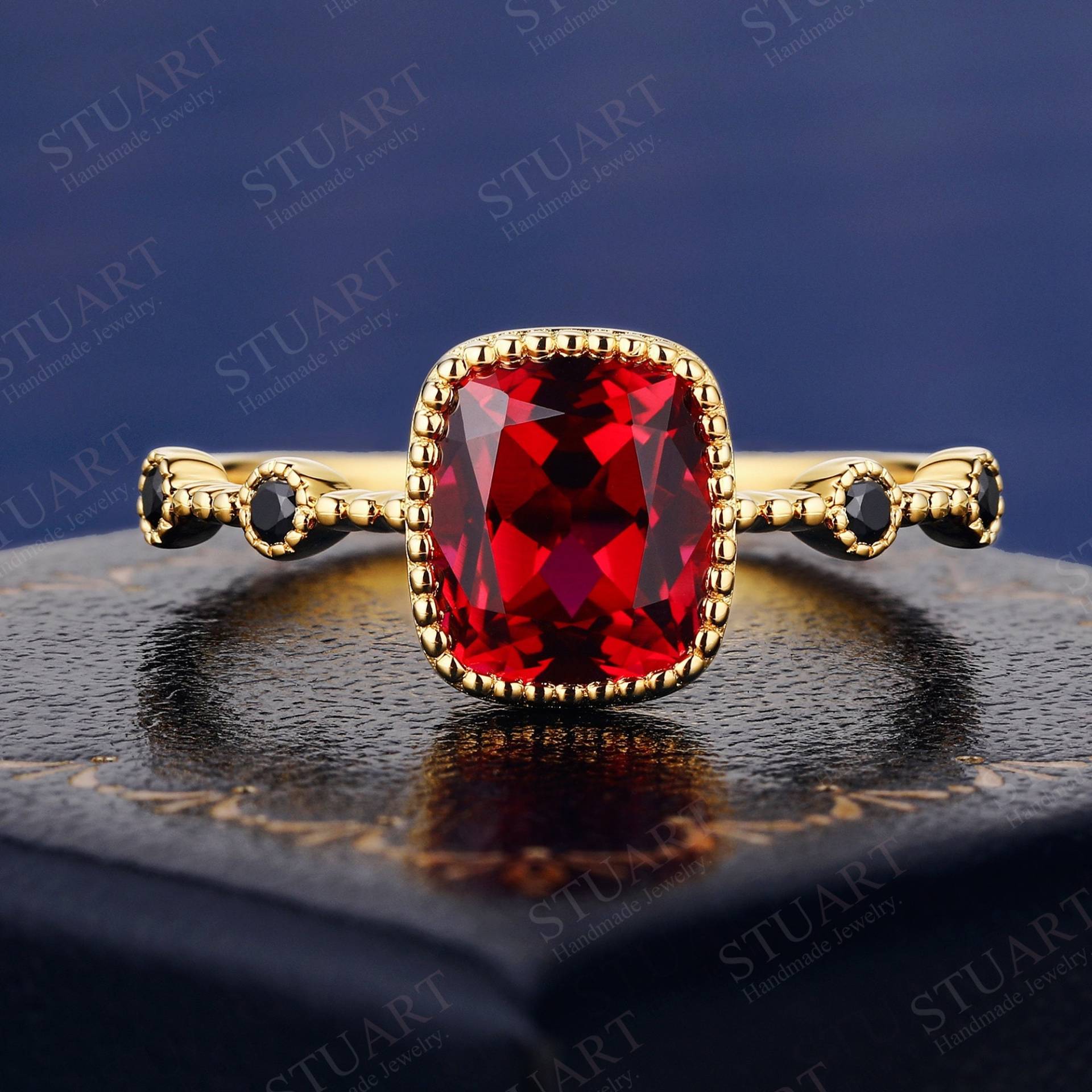Kissen Schliff K Solid Gold Ring Lab Erstellt Rubin Für Frauen Trauring Verlobung Band Versprechen Handmade Kissen Schliff K Solid Gold Ring Lab Erstellt Rubin Für Frauen Trauring Verlobung Band Versprechen Handmade von StuartTreesr