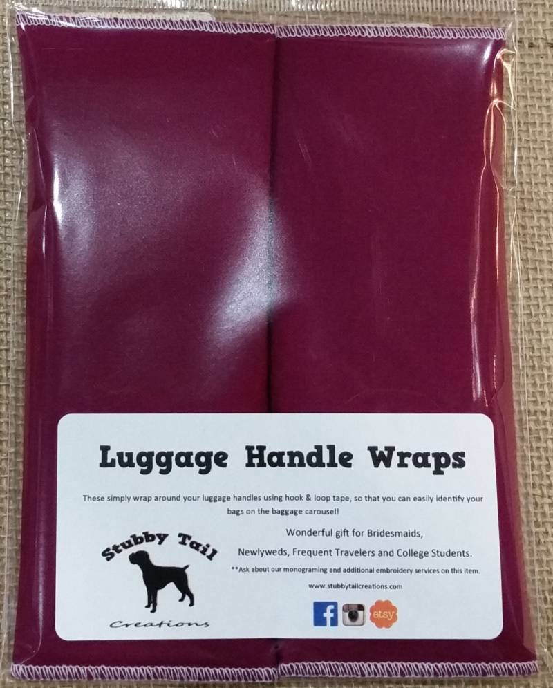 Koffergriff Wraps | 1 Paar Wählen Sie Aus Einfarbigen Farben von StubbyTailCreations