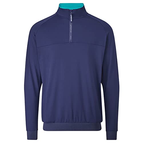 Stuburt Golf Herren Augusta Midlayer Golf Pullover - Midnight/Caribbean - M von Stuburt