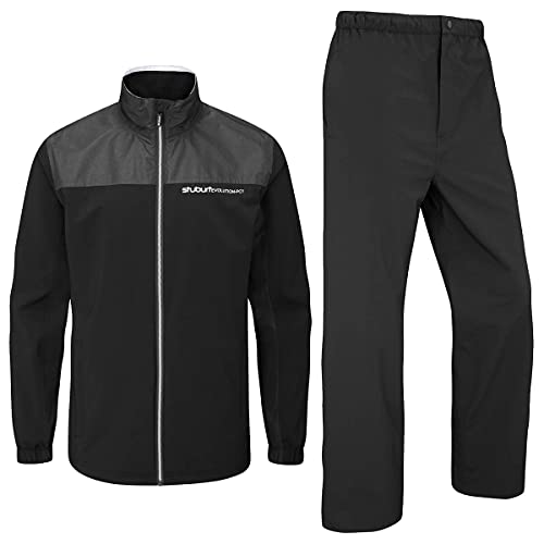 Stuburt Herren Evolution PCT wasserdichte DRI-Back Golfanzug - Schwarz - XXXL von Stuburt