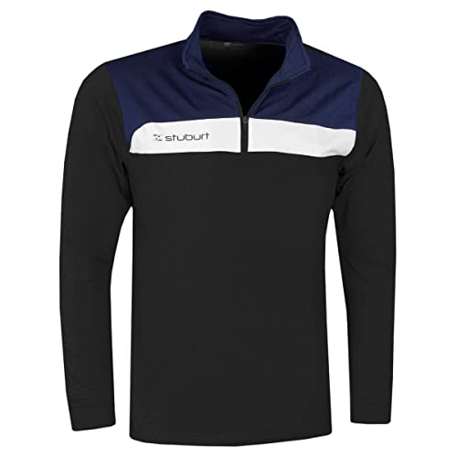 Stuburt Herren Golf Evolve Extreme Half Zip Mid Layer Pullover - Schwarz - L von Stuburt