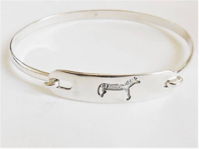 Appaloosa Petroglyph Armband, Pferd Rock, Rockschmuck, Rockabilly Armband von StuckOnSilver