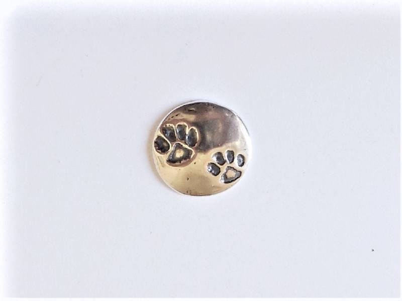 Pfote Abdruck Krawattennadel 15 Mm Sterling Silber, Anstecknadel Pfote Pfote Abdruck Krawattennadel 15 Mm Sterling Silber, Anstecknadel Pfote von StuckOnSilver