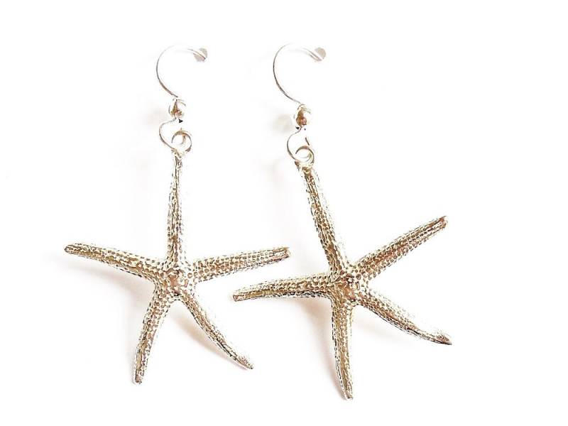 Sterling Bleistift Seestern Ohrringe, Ozean Accessoire, Scuba Schmuck, Strand Geschenk, Surfer Newmexy Team von StuckOnSilver
