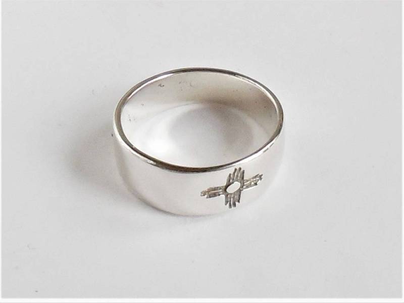 Zia Ring, Sonne Petroglyph Schmuck, New Mexico Accessoire, Archäologie Geschenk, Rockkunst Western Geschenk von StuckOnSilver