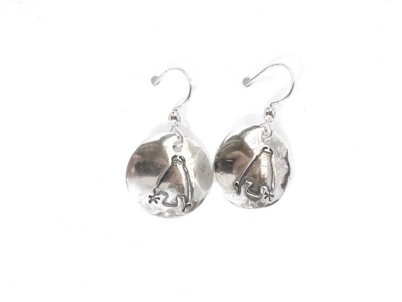 sterling Eule Petroglyph, Gehörnte Schmuck, Felsen-Kunst-Zubehör, Archäologie Geschenk, Felszeichnungen, Ohrringe von StuckOnSilver