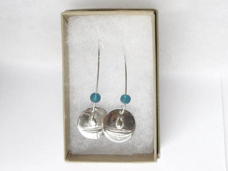 sterling Silber Kelch Ohrringe, Uu Schmuck, Unitarier Zubehör, Flammendes Geschenk, Universalist Lange Ohrringe von StuckOnSilver