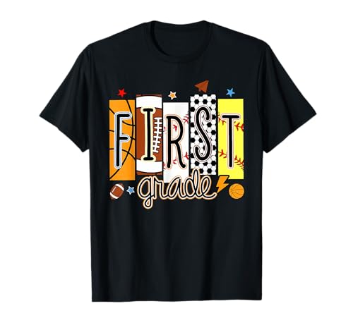 First Grade Sportliches Vintage Back to School Boys Outfit T-Shirt First Grade Sportliches Vintage Back to School Boys Outfit T-Shirt von Student Apparel Welcome Back To School Kids