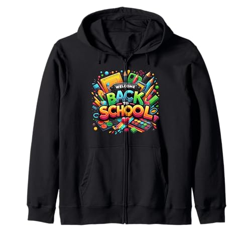 Lustiges Geschenk zum Schulanfang für Erwachsene, Männer, Frauen, Kinder, Jungen, Mädchen Kapuzenjacke von Student Teacher First Day of School Graphic Design