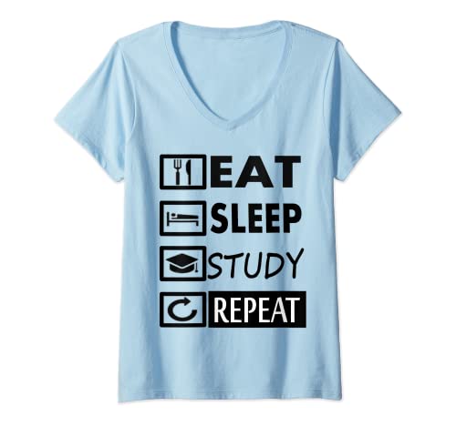 Damen Student T-Shirt studieren Studium Jura Studentin Geschenk T-Shirt mit V-Ausschnitt von Studentin T-Shirt Uni Jura Student Geschenkidee