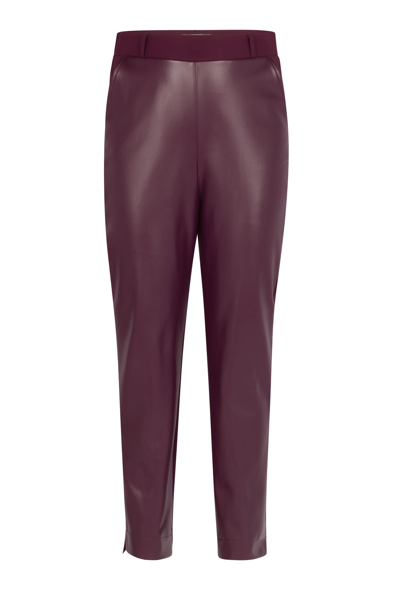 Studio Anneloes - Anne faux leather trousers blackberry - Gr. - L von Studio Anneloes