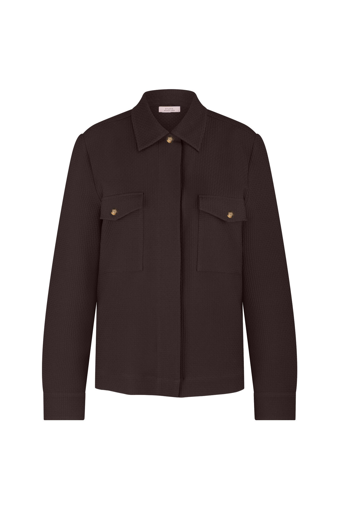 Studio Anneloes - Jessa waffle jacket espresso - Gr. - S von Studio Anneloes