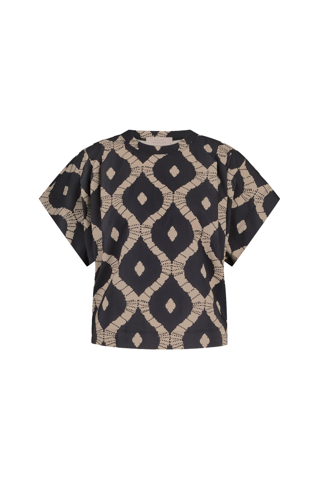 Studio Anneloes - Renske batik top black/latte - Gr. - S von Studio Anneloes